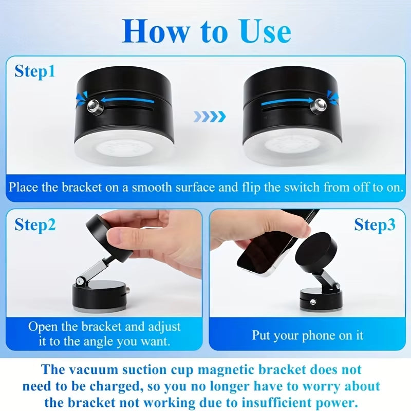 GripVault™ Magnetic Vacuum Phone Mount