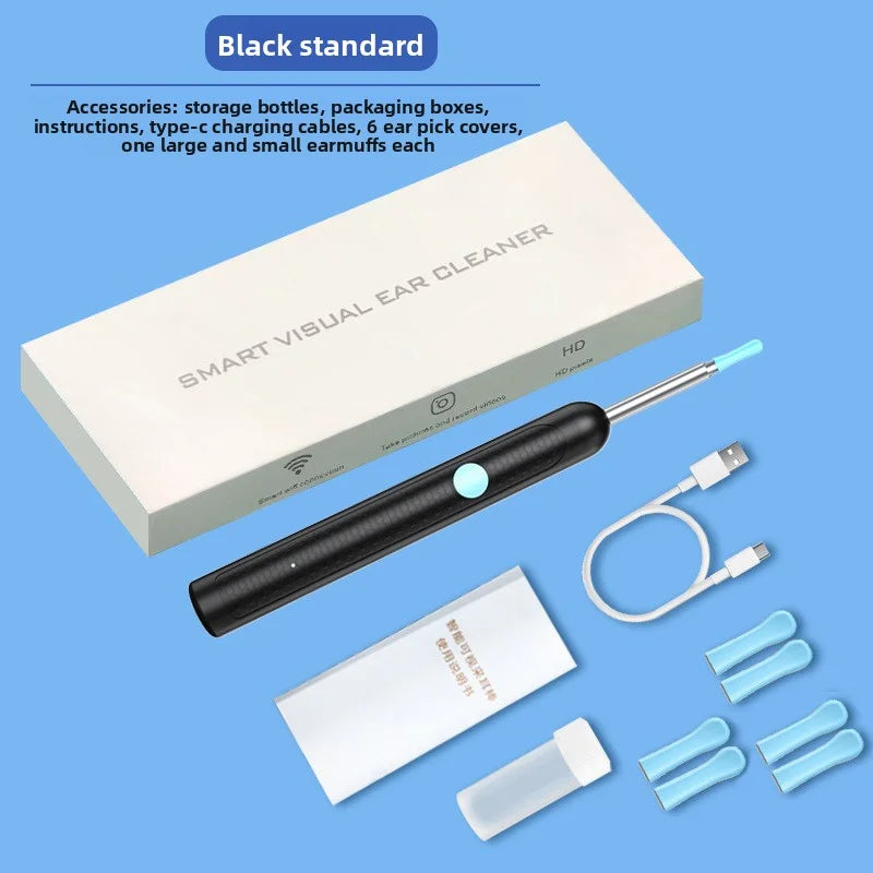 Wireless Ear Cleaning Camera – Rechargeable HD Ear Wax Removal Tool with LED Light & Silicone Tips