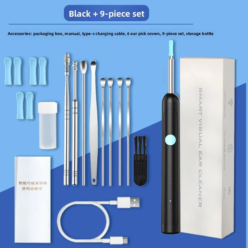 Wireless Ear Cleaning Camera – Rechargeable HD Ear Wax Removal Tool with LED Light & Silicone Tips