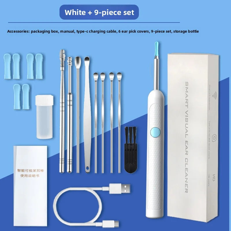 Wireless Ear Cleaning Camera – Rechargeable HD Ear Wax Removal Tool with LED Light & Silicone Tips